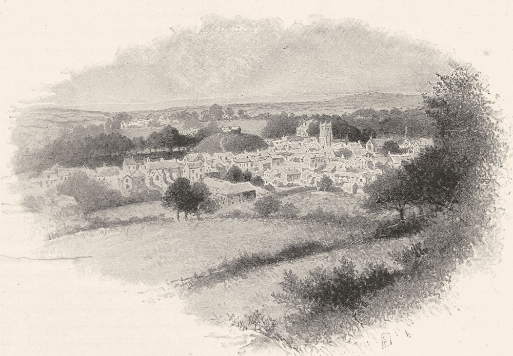 DEVON. Plympton Earl 1901 old antique vintage print picture